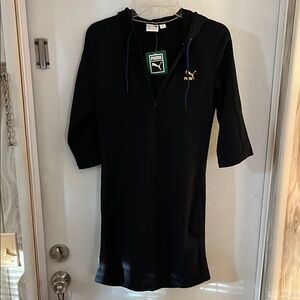 NWT Puma Classics Black Hooded Dress